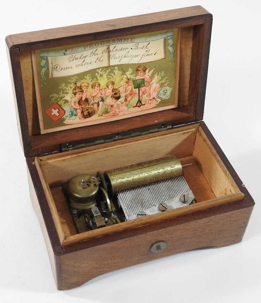 A 19th century miniature musical box