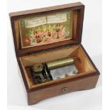 A 19th century miniature musical box