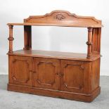 A Victorian light oak buffet