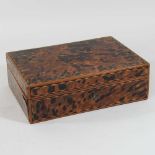 A 19th century tortoiseshell sewing box,