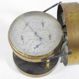 An early 20th century brass cased portable airmeter