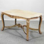 A French style painted centre table,