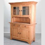 A modern light oak dresser,