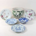 A 20th century Chinese blue and porcelain jardiniere,