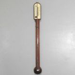 An early 20th century mahogany stick barometer