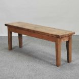 A hand made pine bench,