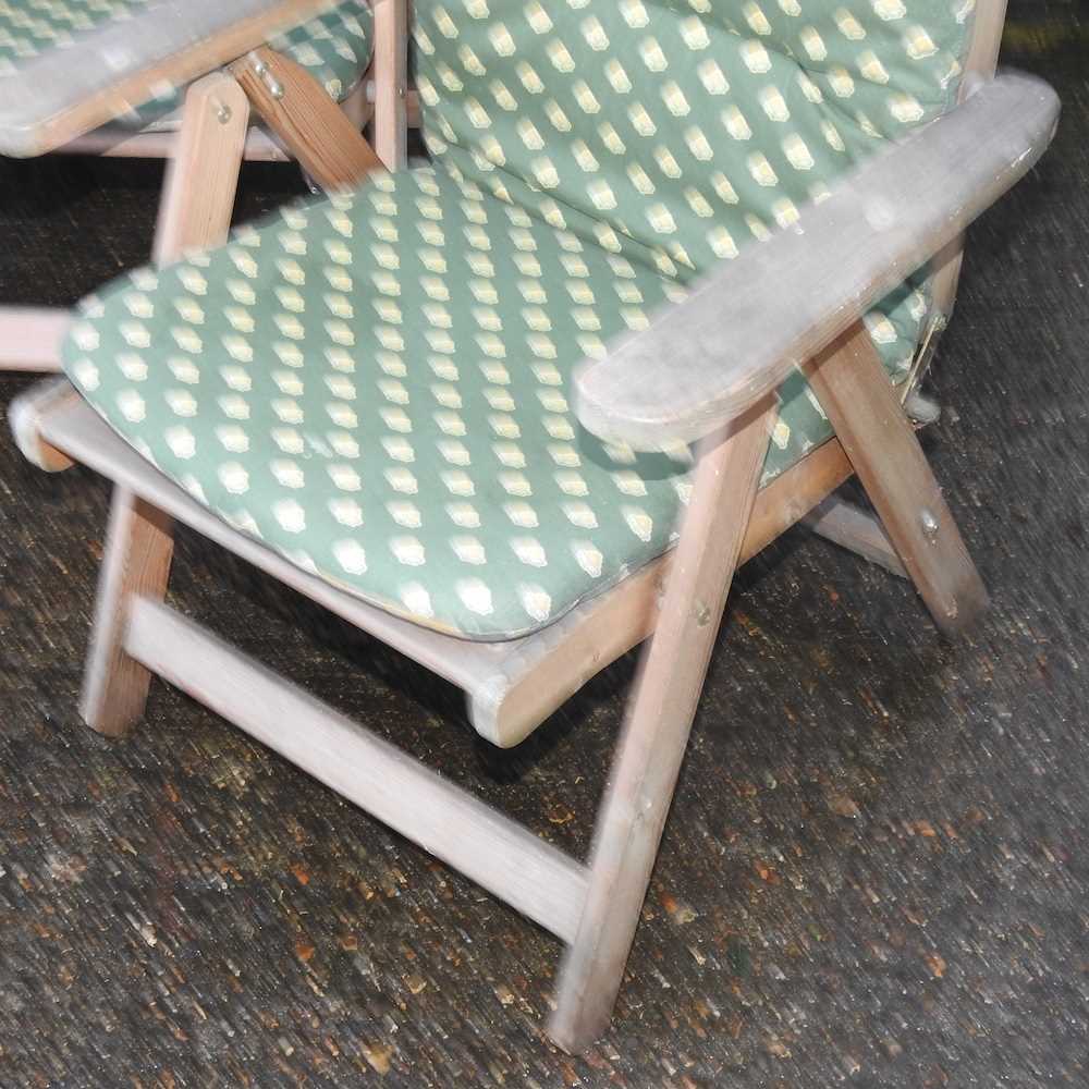 A set of four folding garden chairs, - Image 2 of 8