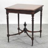 An Edwardian mahogany occasional table,