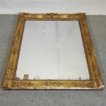 A 19th century gilt framed wall mirror,