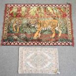 A tiger wall hanging,