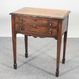 A 1930's oak canteen table,