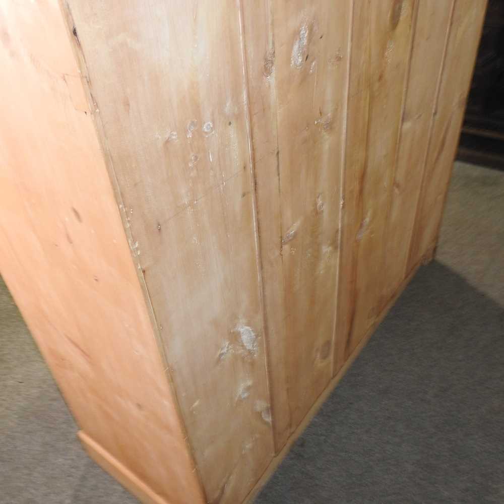 An Edwardian stripped pine combination wardrobe, - Image 4 of 13