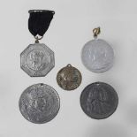 A small collection of tokens and medals