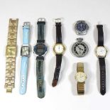 A collection of pocket and wristwatches