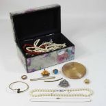 A box of costume jewellery