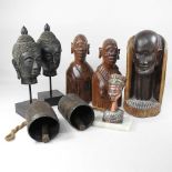 A collection of ethnic carvings