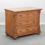 A continental style pine chest