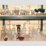 A collection of 19th century and later glassware