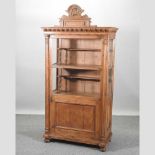 A French style pine display cabinet