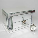A modern glass ball clock,