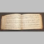 A Regency hand written music book