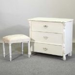 A continental style cream painted chest