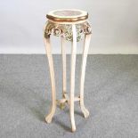 A white painted jardiniere stand