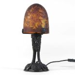 A Daum style iron table lamp