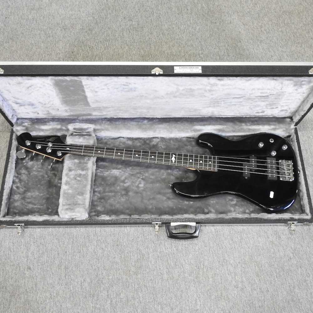 A Marlin Sidewinder electric bass guitar