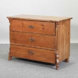 A continental style pine serpentine chest