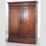 A 19th century continental fruitwood linen press