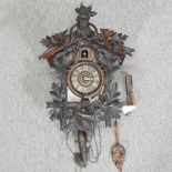 An early 20th century black forest cuckoo clock case