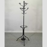 A metal hat stand