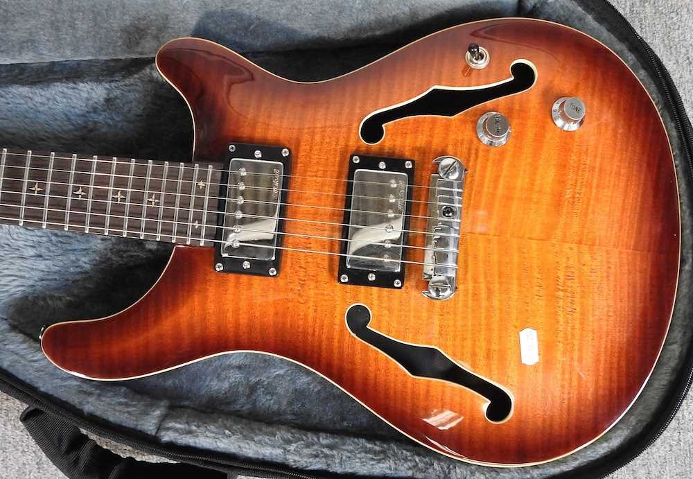 A Harley Benton semi acoustic electric guitar - Image 2 of 10