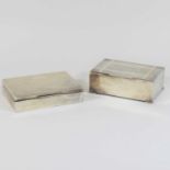 A mid 20th century silver cased table cigarette box