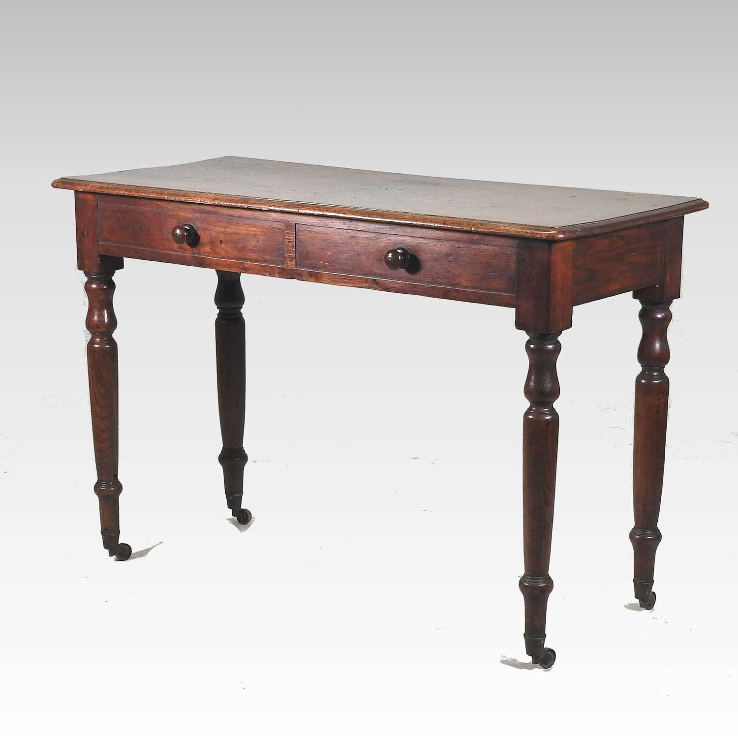 An early 19th century burr elm side table
