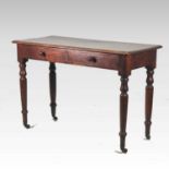 An early 19th century burr elm side table