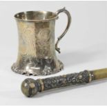 A Victorian silver mug