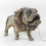 A rare late 19th century French growler pull along bulldog