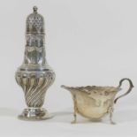 A Victorian silver sugar caster