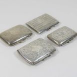 A silver pocket cigarette case