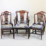 A near set of six George III mahogany dining chairs