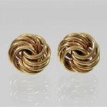 A pair of 18 carat gold earrings