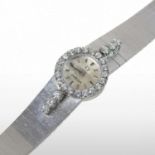 An Omega 18 carat white gold cased ladies wristwatch