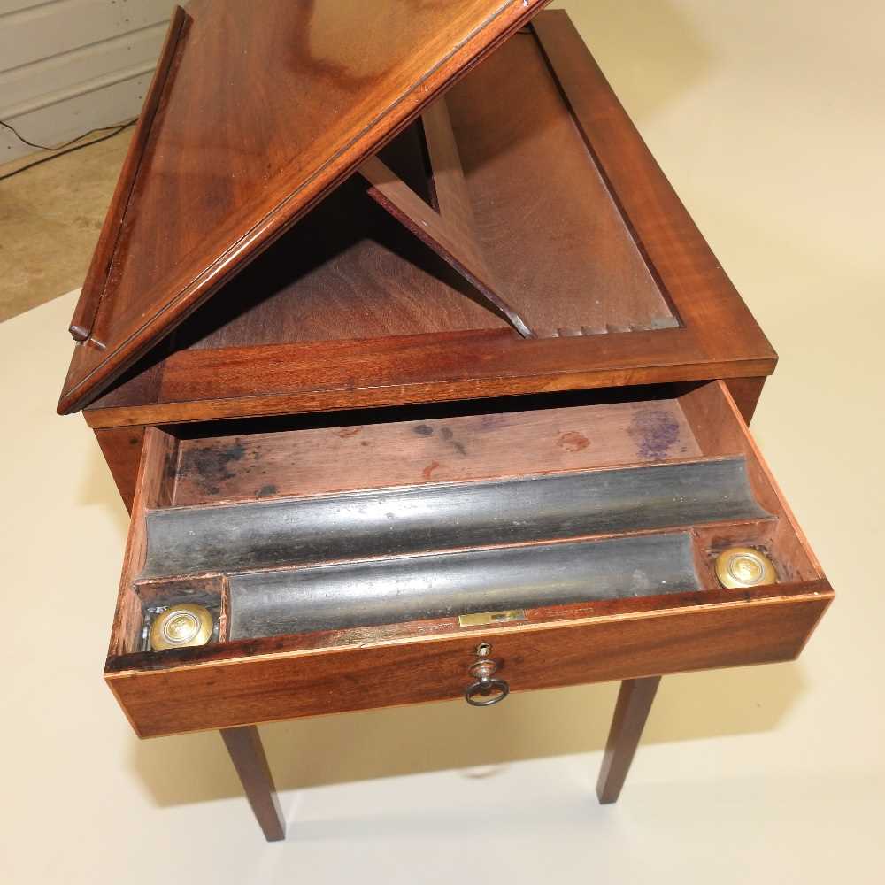 A Regency mahogany and boxwood strung reading table - Image 10 of 11