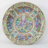 A large 19th century Chinese Canton porcelain bowl