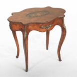 A good Louis XVI style French marquetry centre table