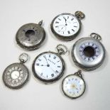 A 19th century silver cased ladies open faced pocket watch