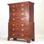 A George III oak chest on chest