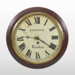 A Victorian mahogany cased dial clock